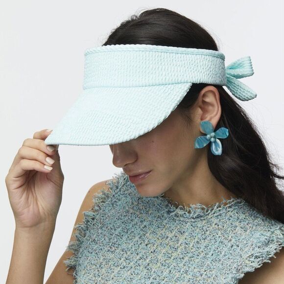 Lele Sadoughi SEA BLUE SWIMMER BOW TIE VISOR/HAT Golf/Pickleball/Tennis OS NWT main image 6